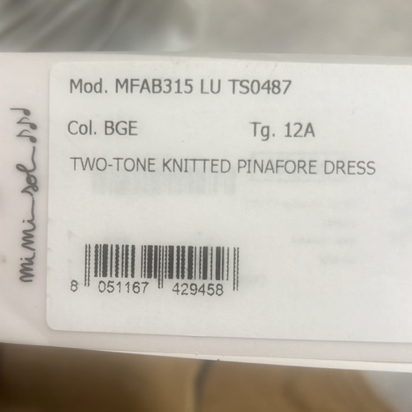 Mimisol Wool Two-Tone Knitted Pinafore Dress - Picture 2 of 5